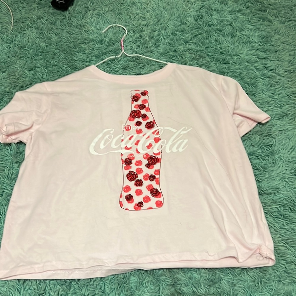 Pink, Coca Cola cropped tee shirt from Rue21